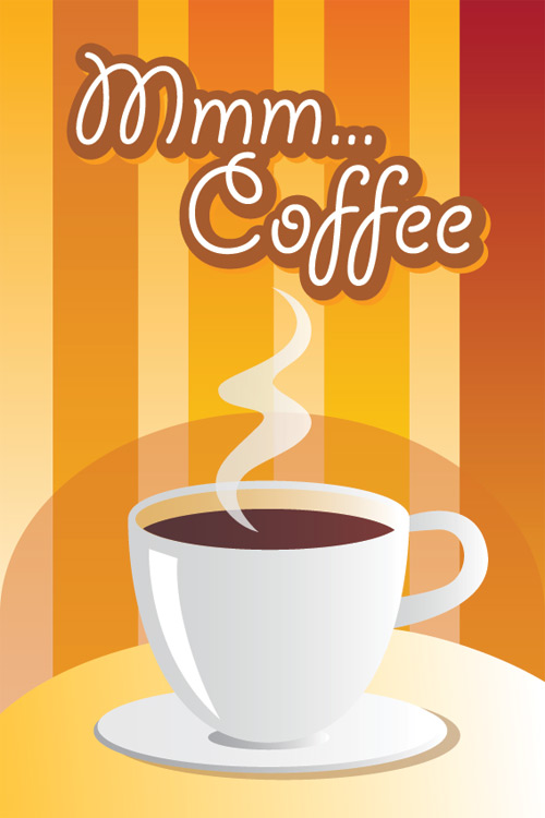 free vector Aromatic coffee theme vector