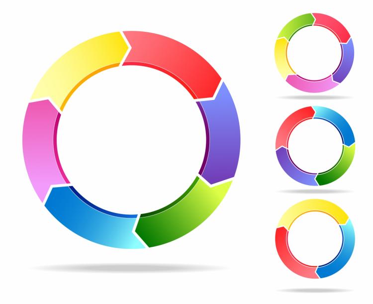 Download Arrows in a circle flow (133325) Free AI, EPS Download / 4 Vector