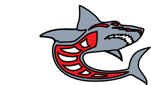 free vector Ashed Shark Grey Red By Ashed clip art