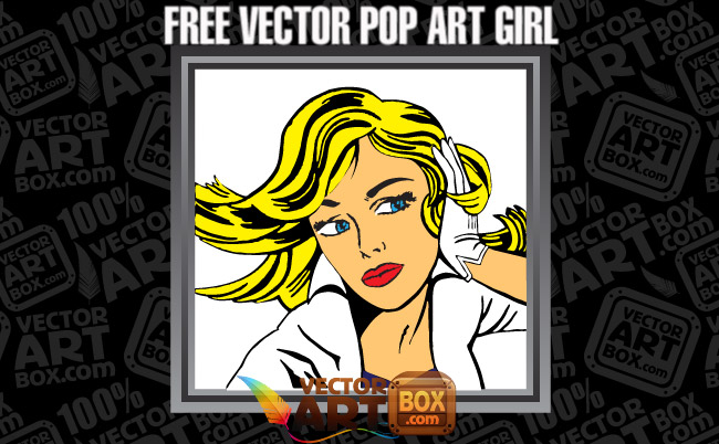 free vector Awesome Free Vector Pop Art Girl Illustration
