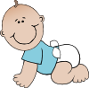 free vector Baby Boy Crawling clip art