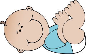 free vector Baby Boy Lying clip art