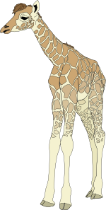 free vector Baby Giraffe clip art