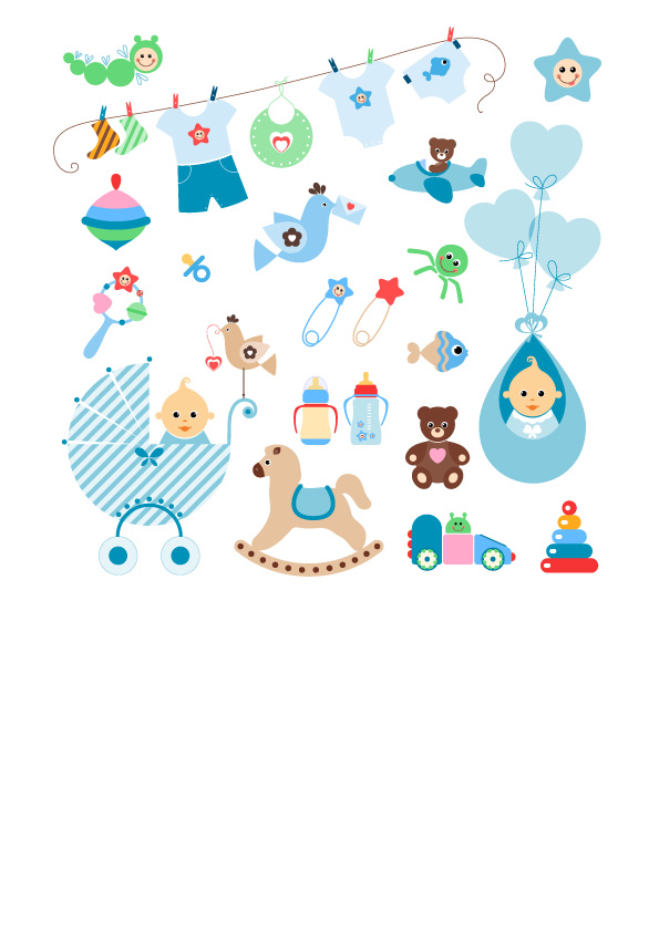 free vector Baby theme vector