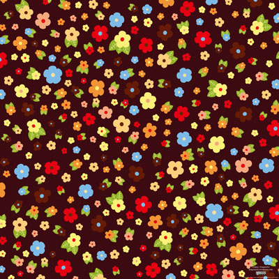 Background cartoon flowers and leaves (20584) Free AI Download / 4 Vector