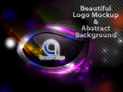 free vector Background Vector with Beautiful Logo Mockup