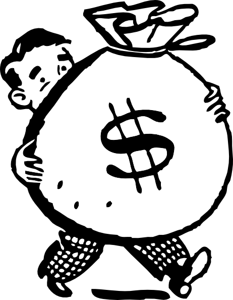 Bag Of Money clip art (108673) Free SVG Download / 4 Vector