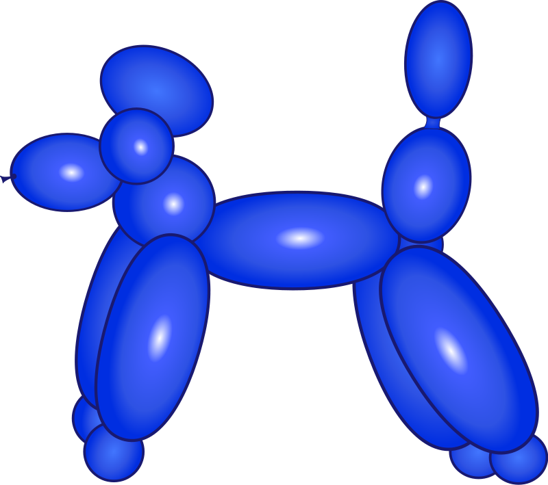 Download Balloon Dog Blue (102824) Free SVG Download / 4 Vector