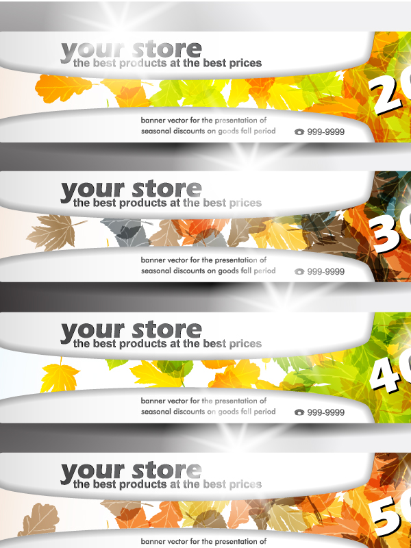 free vector Banners of various themes 01 vector