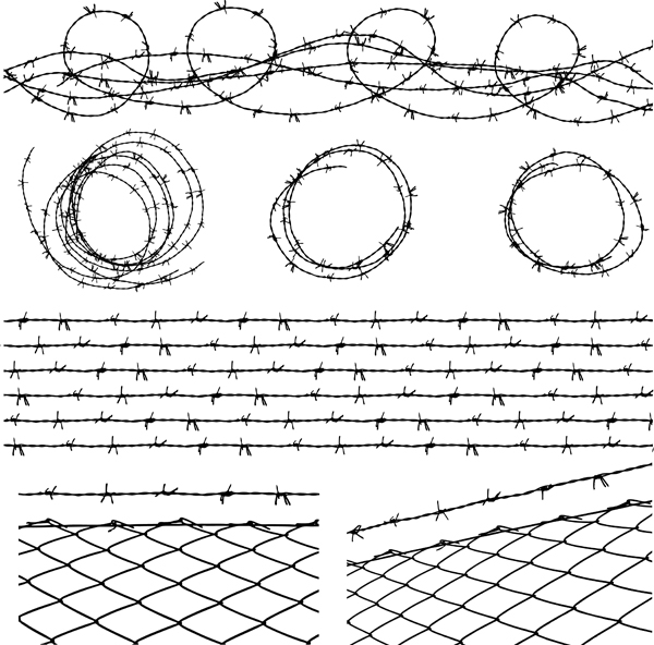 free vector Barbed wire vector