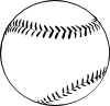 free vector Baseball (b And W) clip art
