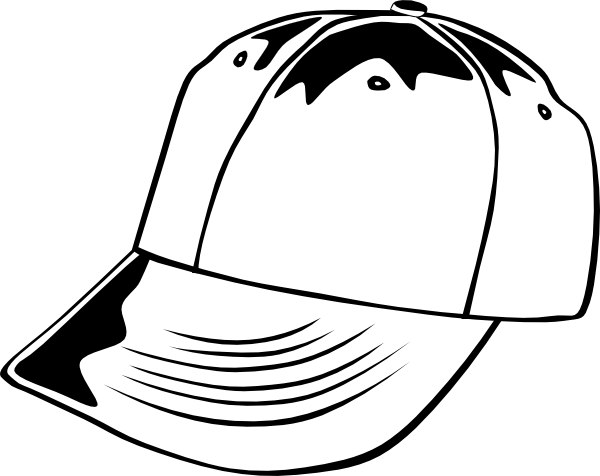 free vector Baseball Cap (b And W) clip art