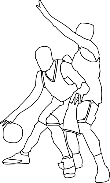 free vector Basketball Offense And Defense clip art