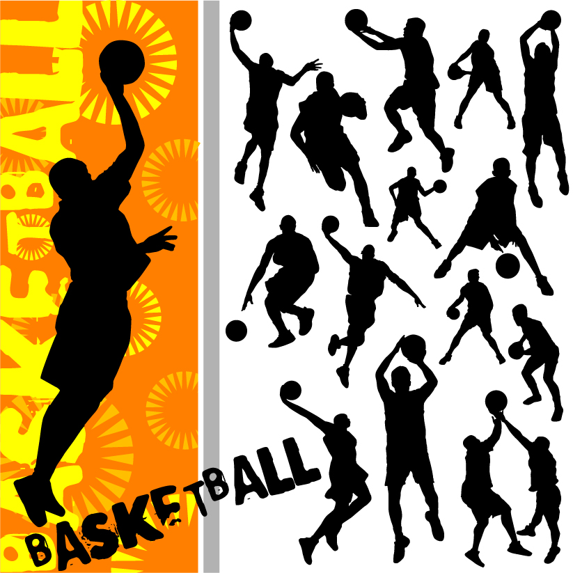 Download Basketball silhouette (26825) Free EPS Download / 4 Vector