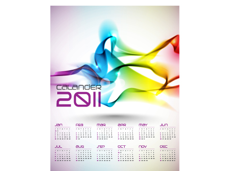 free vector Beautiful 2011 calendar vector