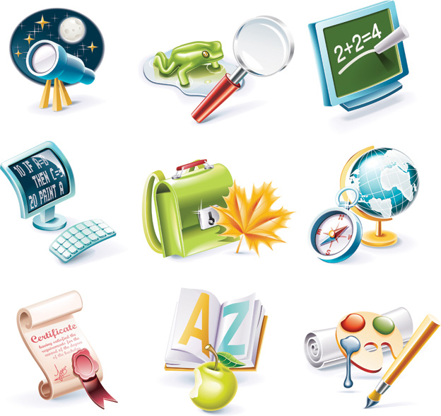 Download Beautiful 3d icon vector Free Vector / 4Vector