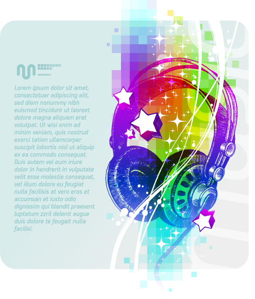 free vector Beautiful background music poster vector
