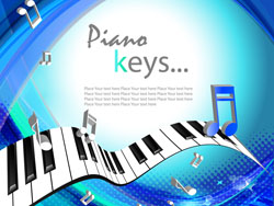 free vector Beautiful background piano keys 01 vector