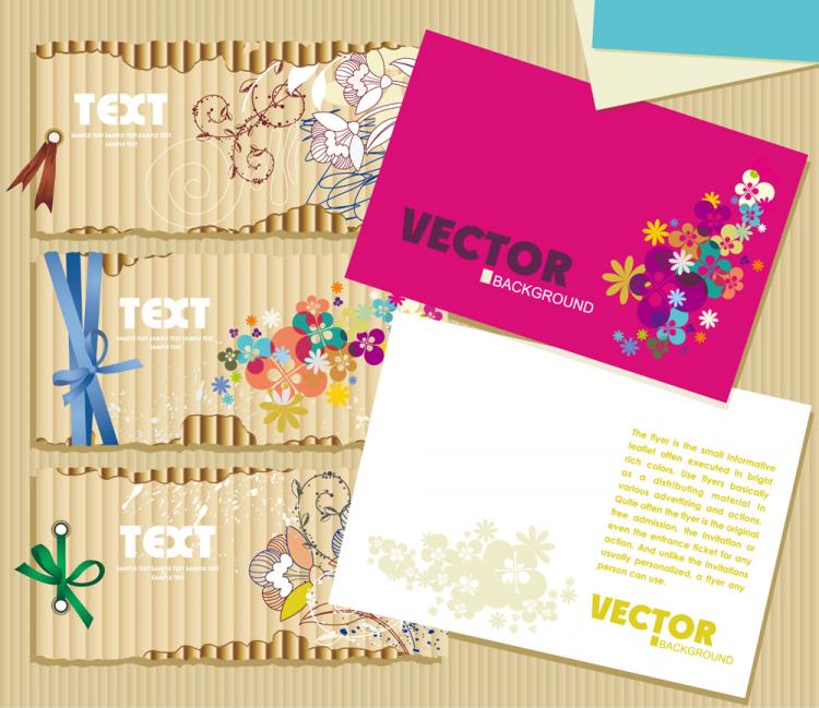 free vector Beautiful card 01 vector