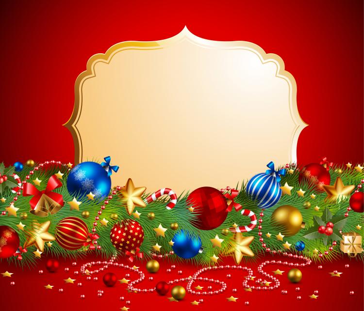 free vector Beautiful christmas background 01 vector
