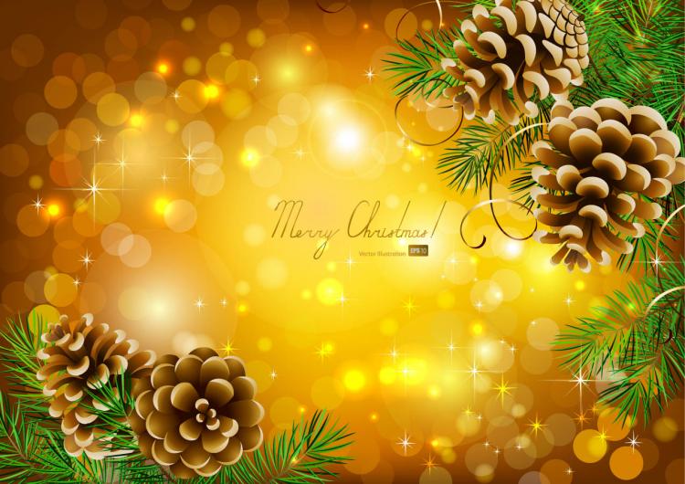 Beautiful christmas background (15671) Free AI, EPS Download / 4 Vector