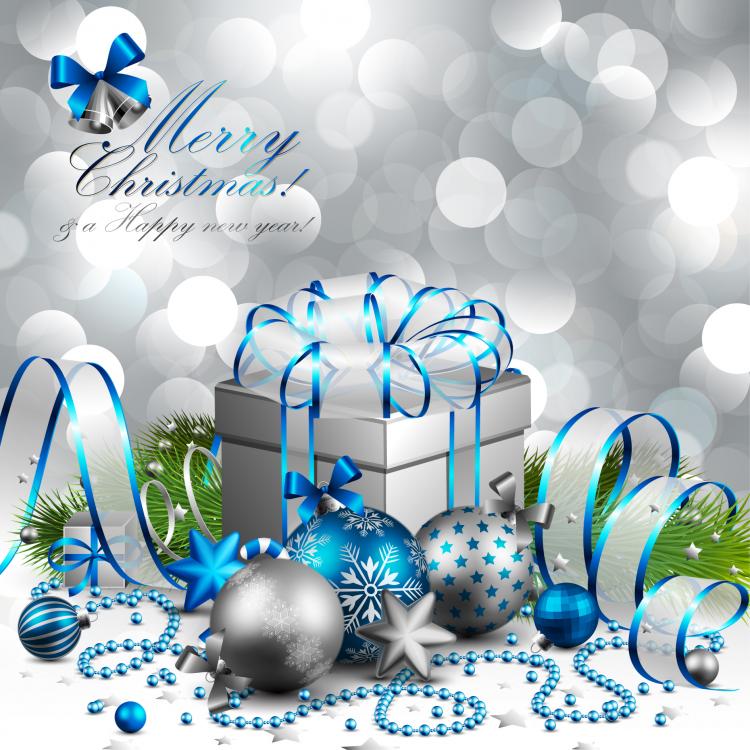 Beautiful christmas background 04 vector Free Vector / 4Vector