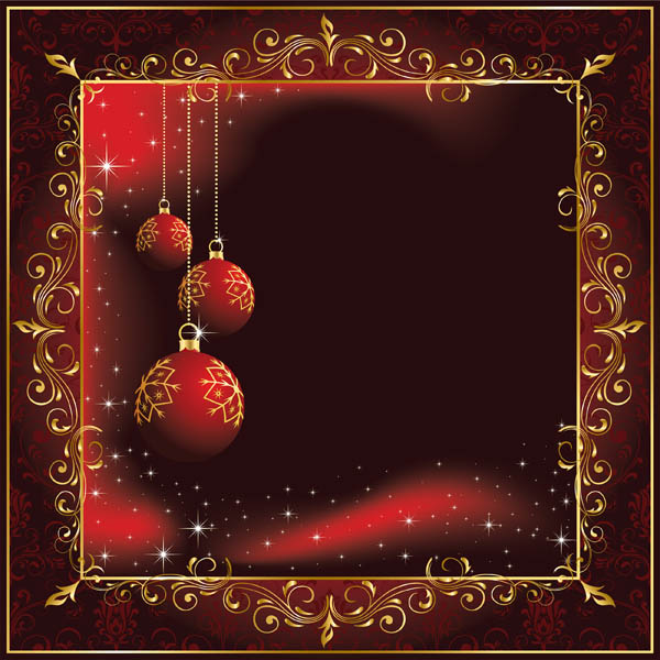 free vector Beautiful christmas ball background vector