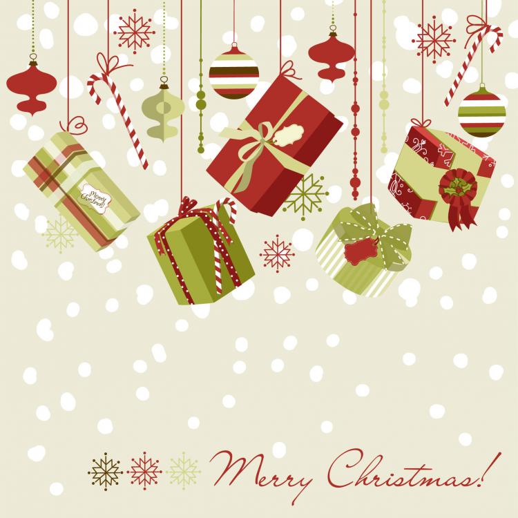 free vector Beautiful christmas design 02 vector