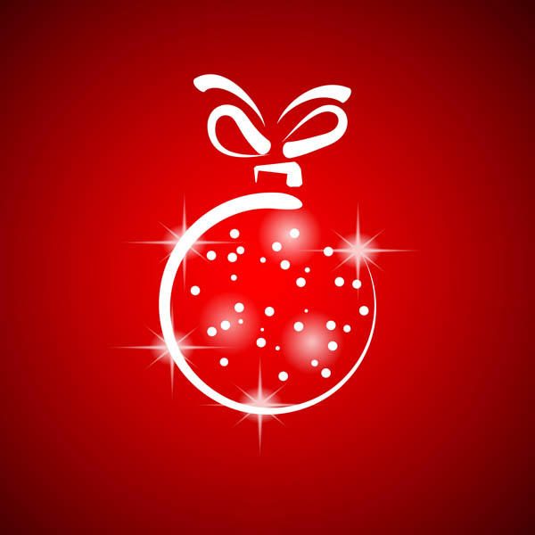 free vector Beautiful christmas ornaments and background vector