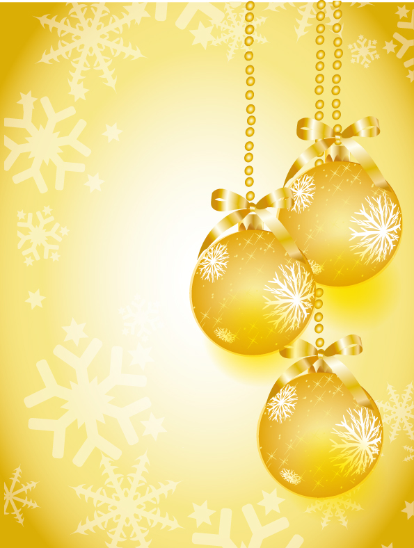 Beautiful christmas ornaments (25011) Free AI, EPS Download / 4 Vector