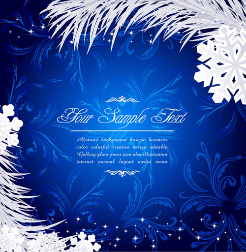 free vector Beautiful christmas snow background vector