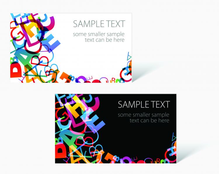 free vector Beautiful color card vector the trend