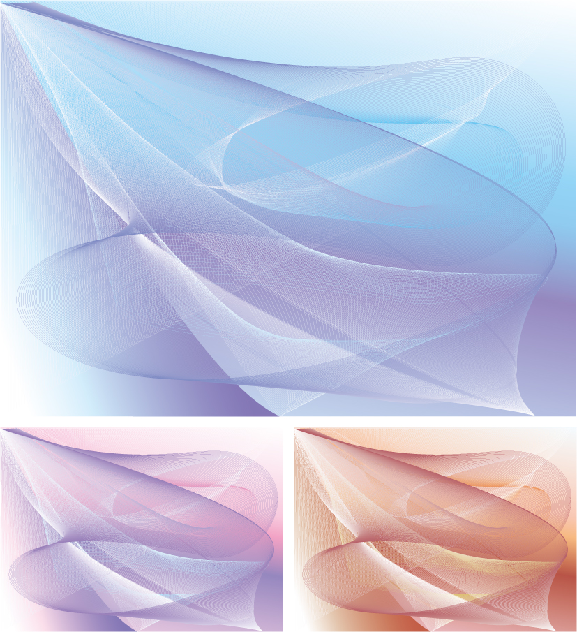 free vector Beautiful dynamic lines of vector dream