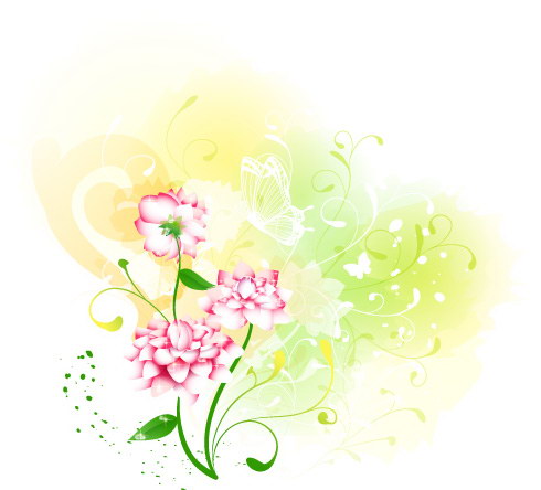 free vector Beautiful floral pattern vector series series 4 10p