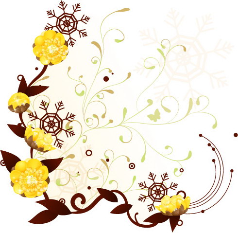 free vector Beautiful floral pattern vector series series 4 10p