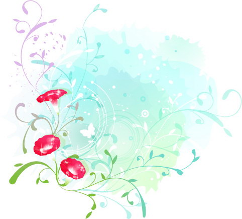 free vector Beautiful floral pattern vector series series 4 10p