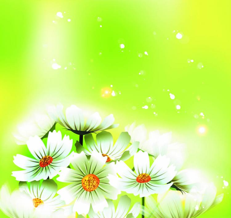 free vector Beautiful flowers 01 vector