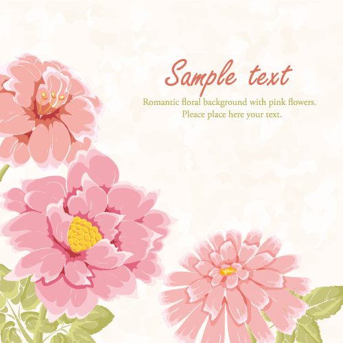 free vector Beautiful flowers background 02 vector