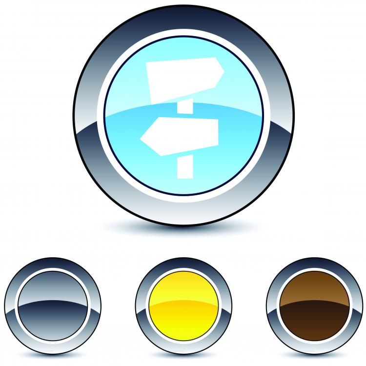 Download Beautiful glossy round button icon web (19294) Free EPS ...