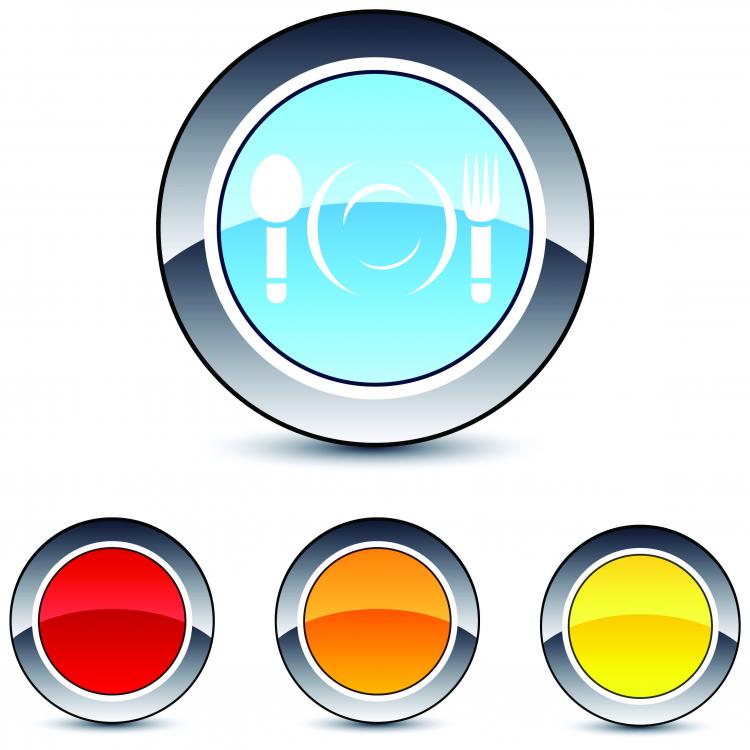 free vector Beautiful glossy round button icon vector web