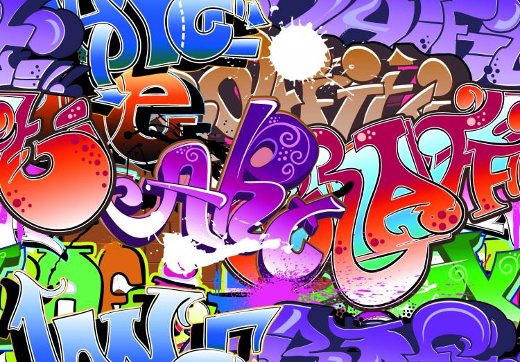 free vector Beautiful graffiti font design 05 vector