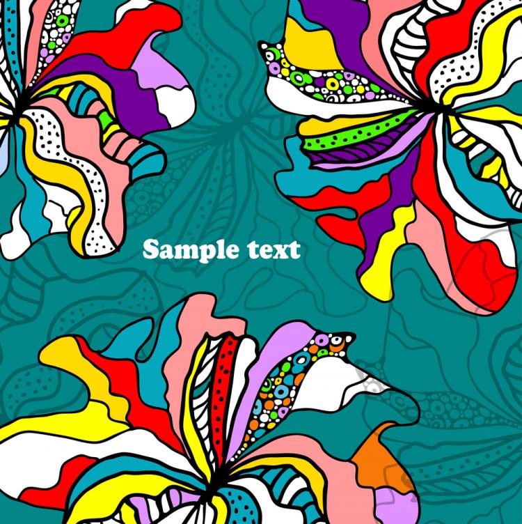 free vector Beautiful handpainted background pattern 01 vector