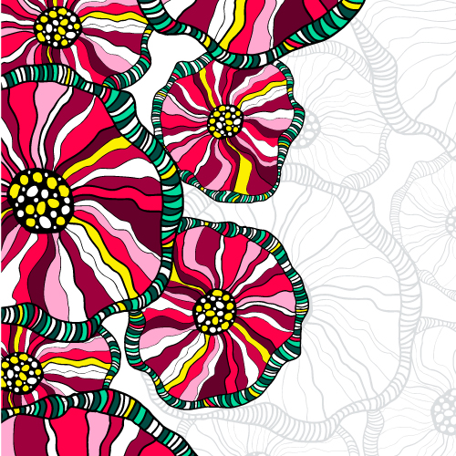 free vector Beautiful handpainted pattern background 04 vector