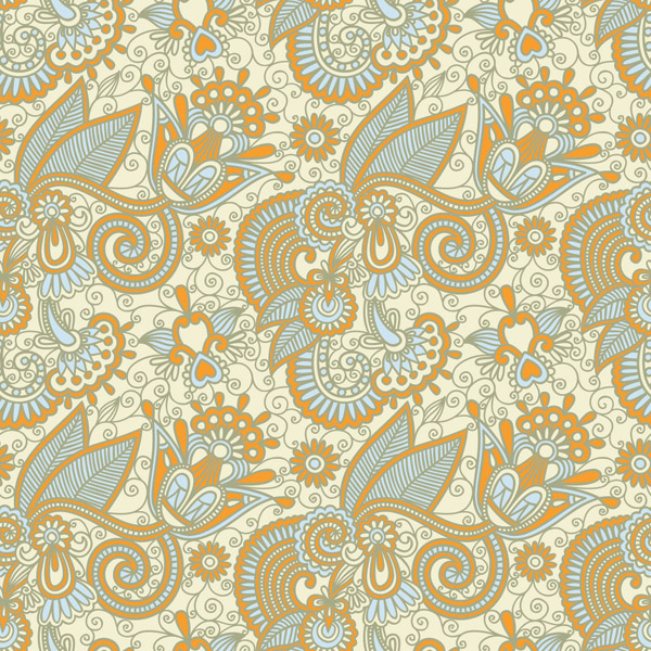 free vector Beautiful handpainted pattern vector 2