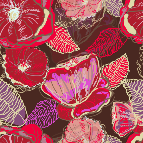 free vector Beautiful handpainted patterns background 05 vector