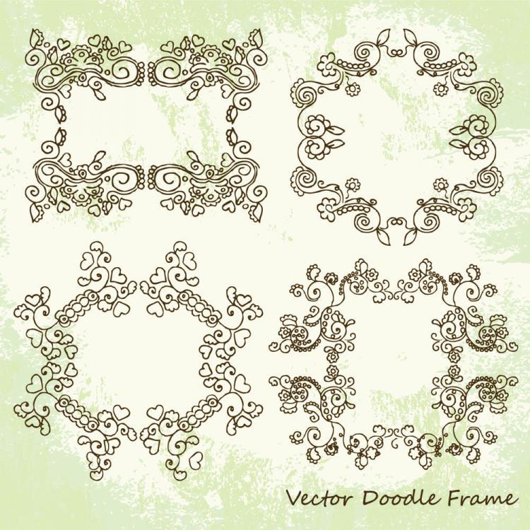 free vector Beautiful lace pattern 01 vector