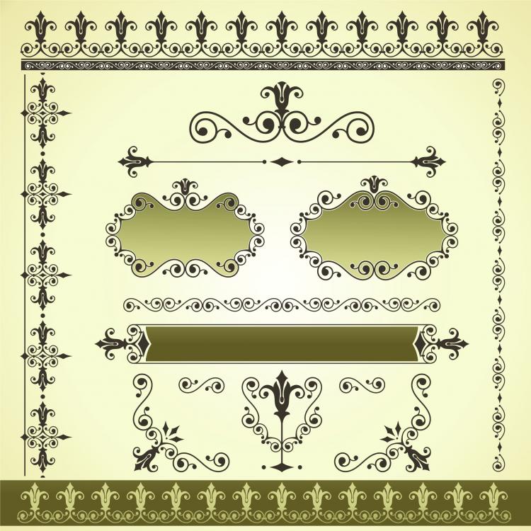 free vector Beautiful lace pattern 03 vector