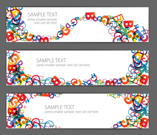 free vector Beautiful letter banner vector