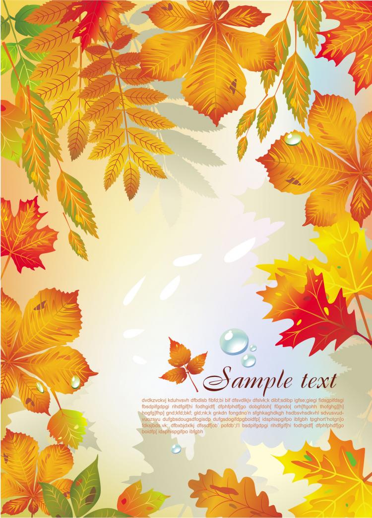 free vector Beautiful maple leaf background 02 vector