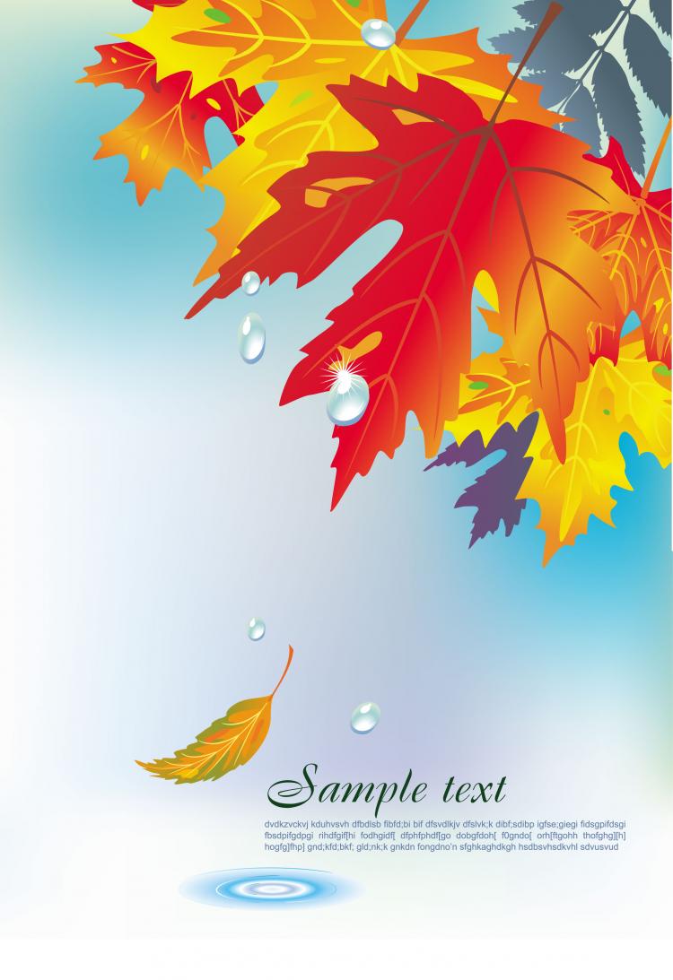 free vector Beautiful maple leaf background 03 vector